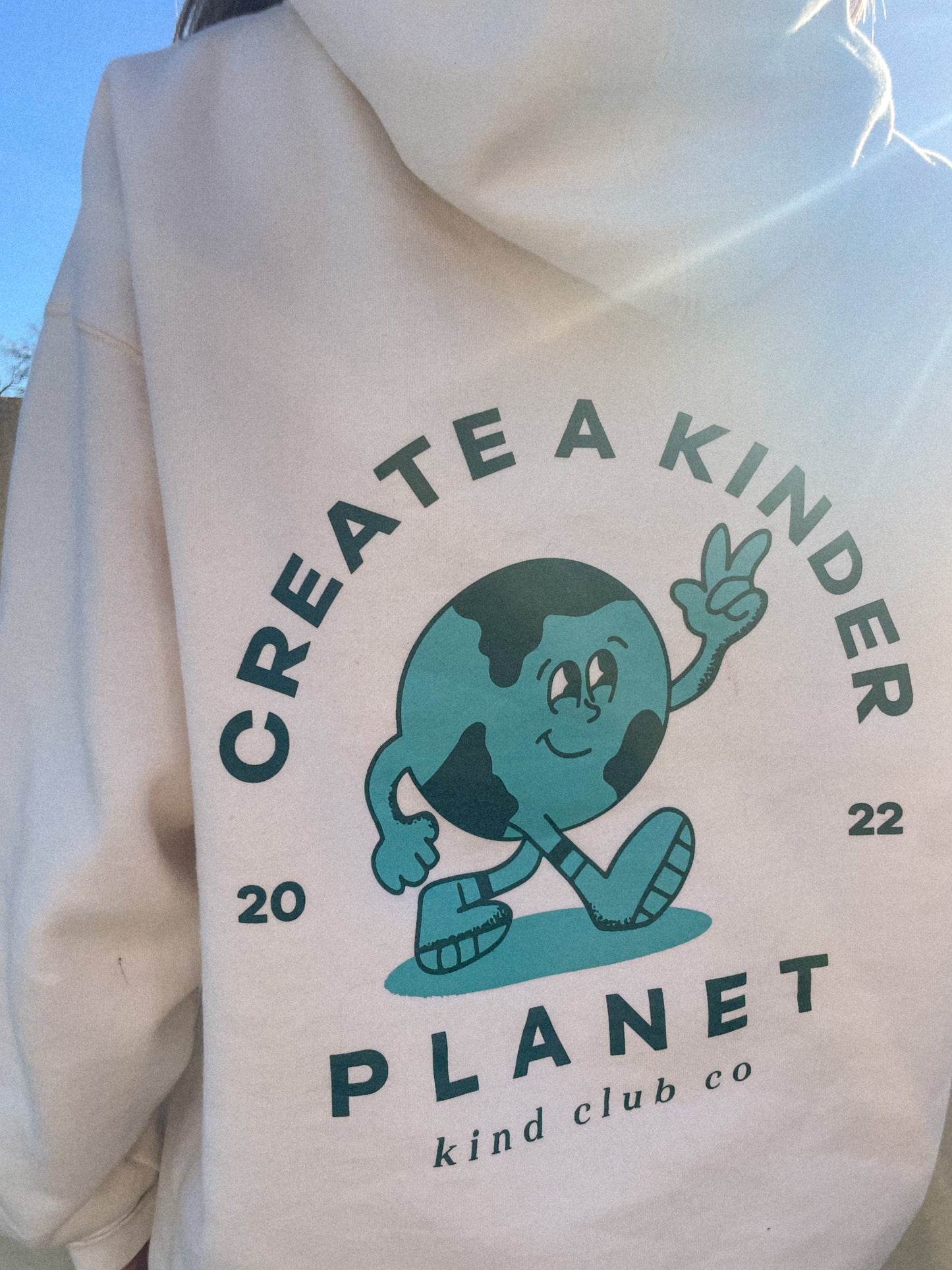 Create a Kinder Planet Hoodie - Bone