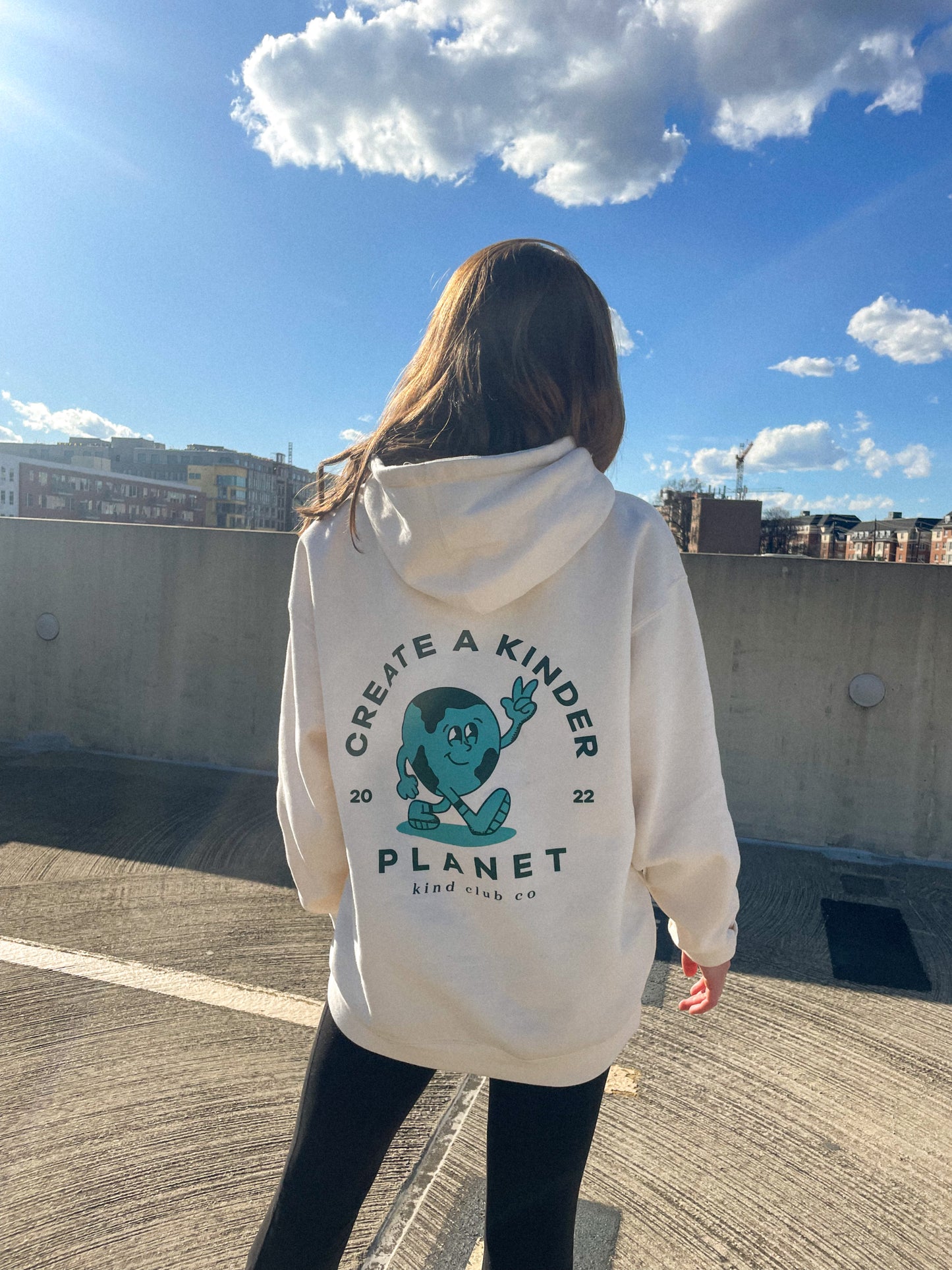 Create a Kinder Planet Hoodie - Bone